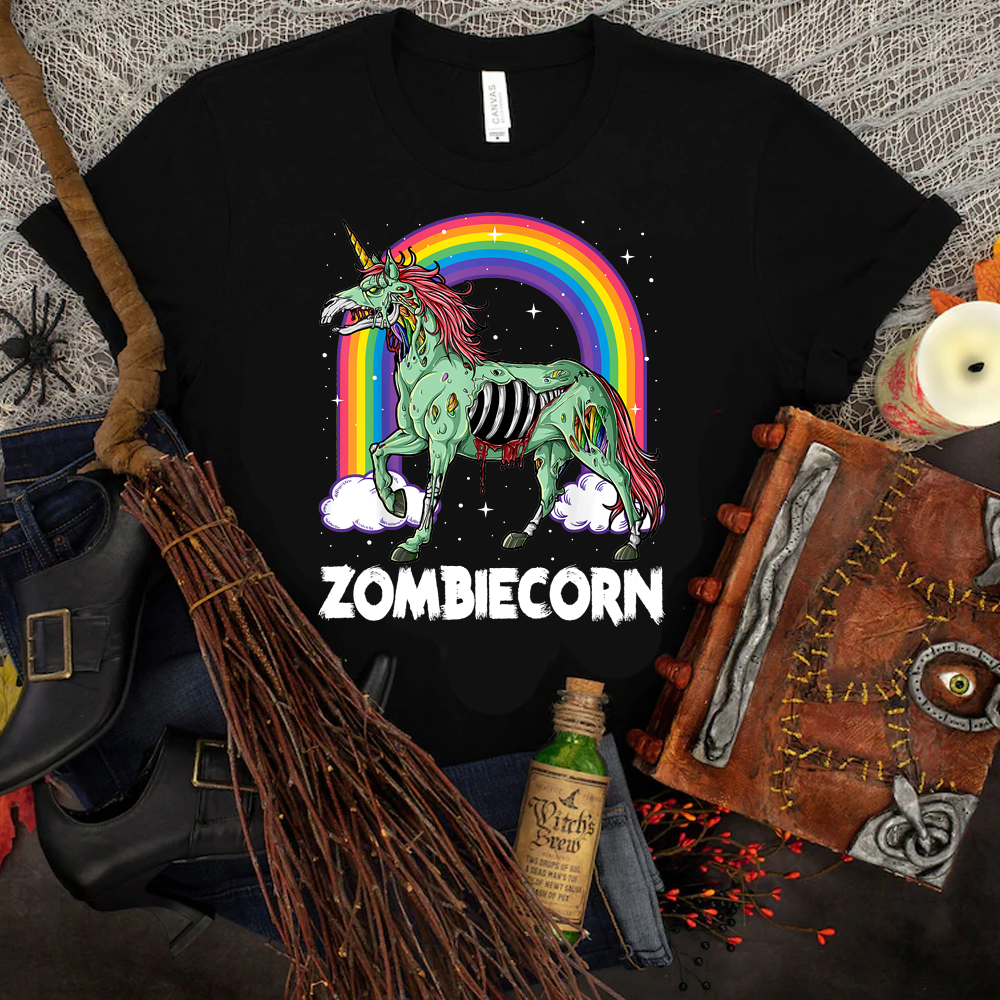 Zombiecorn Zombie Unicorn Halloween Gifts Men Women Rainbow