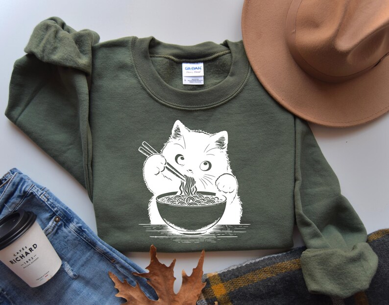 Cat Shirt Noodle Cat, Ramen, Cat Tee, Mom Gift Cat Shirt Noodle Cat, Ramen, Cat Tee, Mom Gift