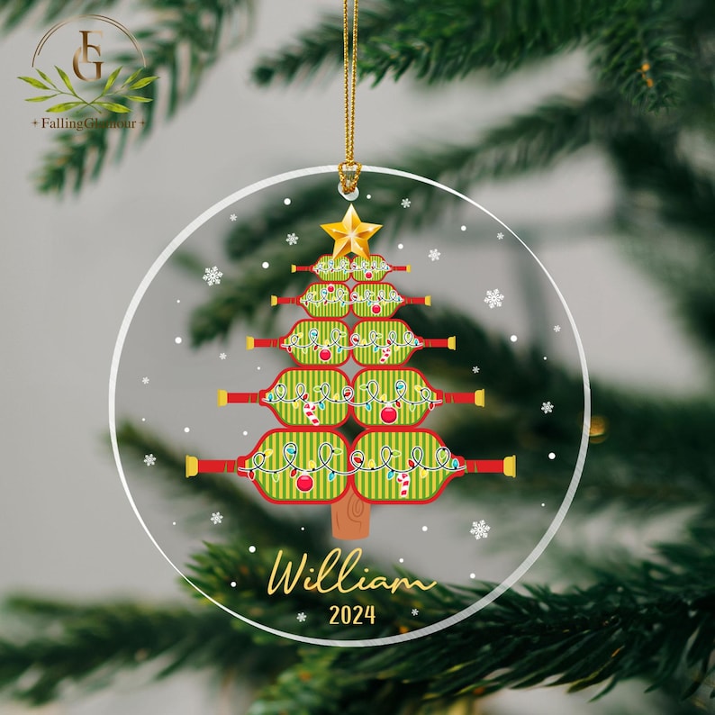 Pickleball Ornament Perfect Christmas Gift for Pickleball Lovers Pickleball Ornament Perfect Christmas Gift for Pickleball Lovers