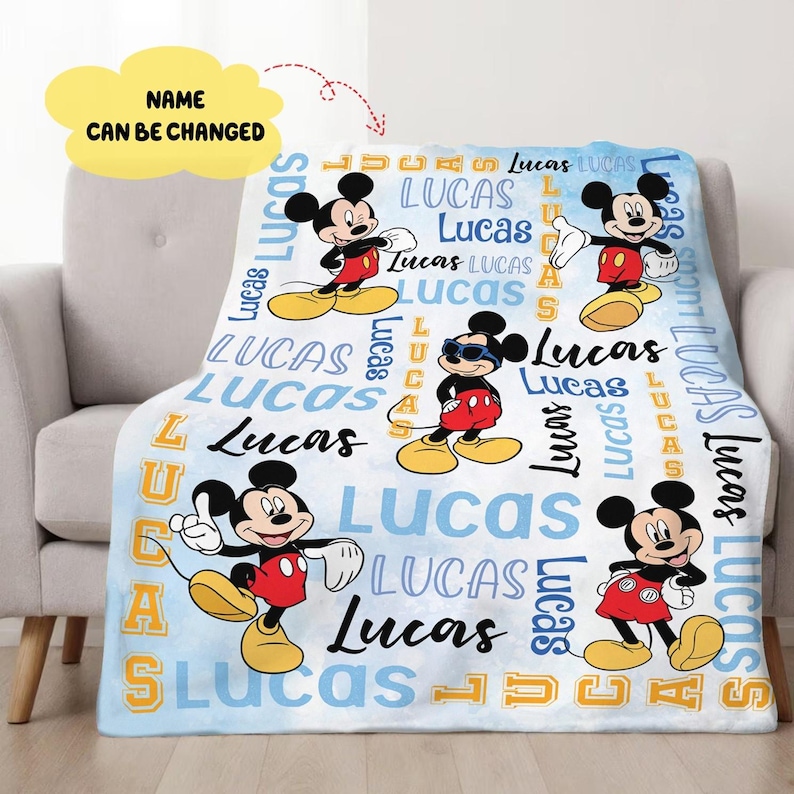 Personalized Mickey Mouse Blanket The Perfect Disneyland Gift