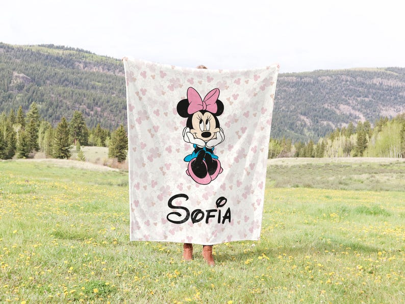 Personalized Mickey Minnie Friends Blanket Custom Name Soft Fleece Throw Personalized Mickey Minnie Friends Blanket Custom Name Soft Fleece Throw