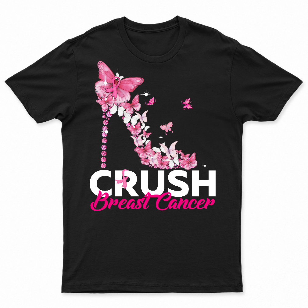 Crush Breast Cancer Awareness Bling Pink Ribbon