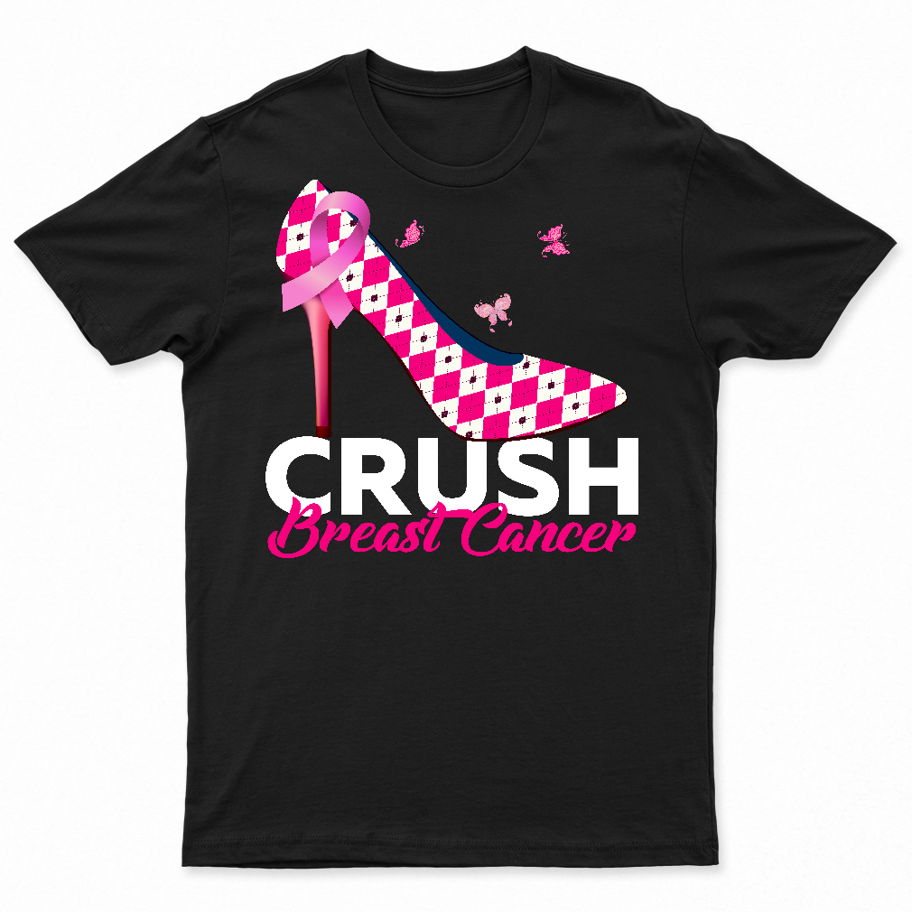 Crush Breast Cancer Awareness Bling Pink Ribbon