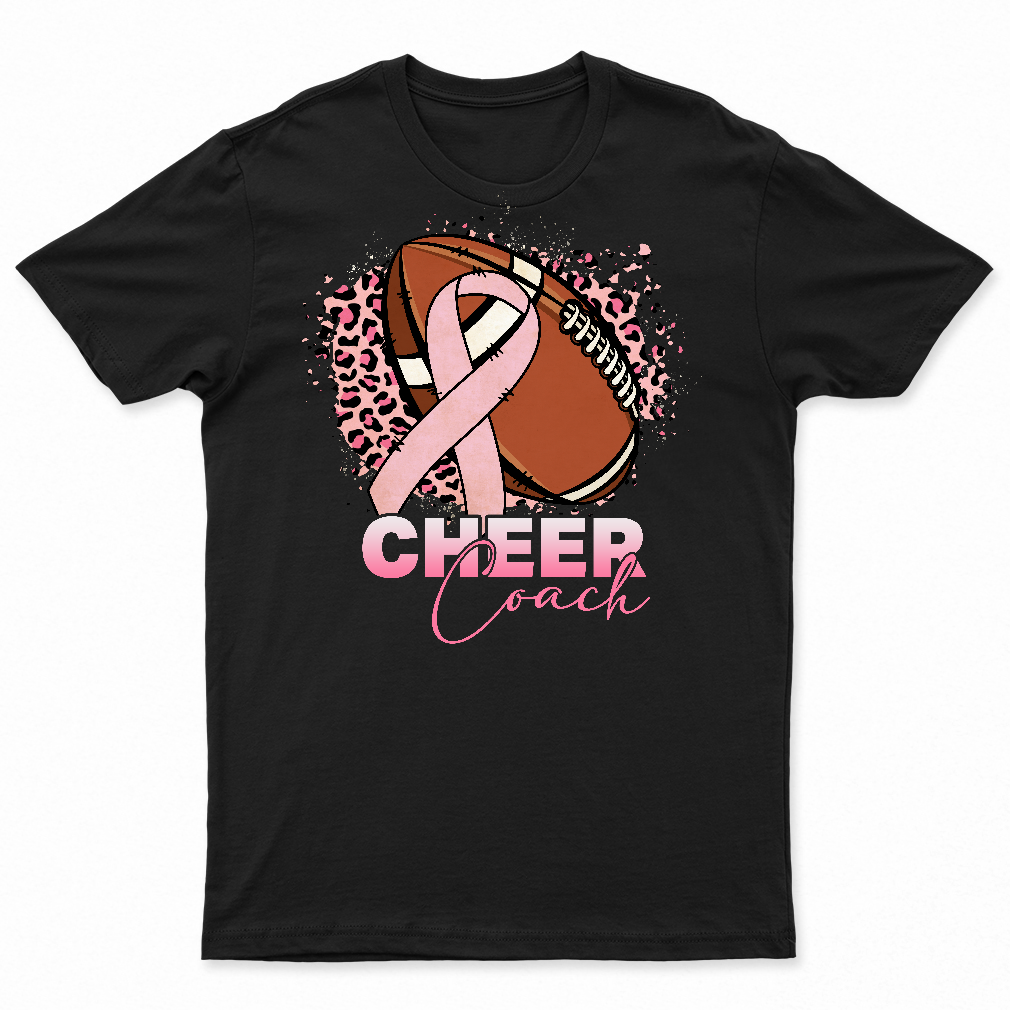 Football Cheer Coach Pink Ribbon Breast Cancer Awareness