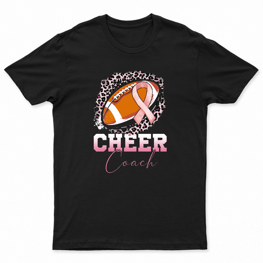 Football Cheer Coach Pink Ribbon Breast Cancer Awareness