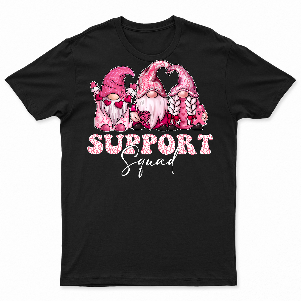 Funny Gnomies Support Squad Breast Cancer Awareness Month