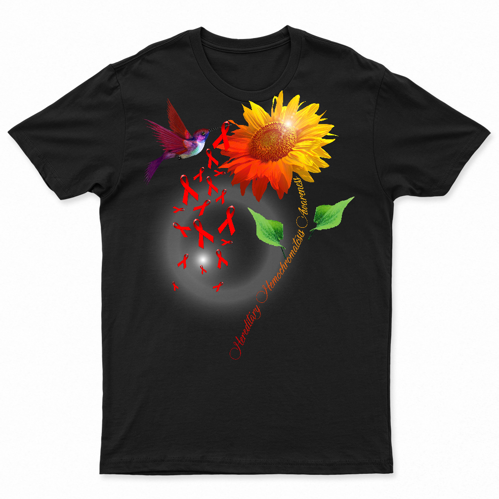 Hereditary Hemochromatosis Awareness Sunflower Hummingbird
